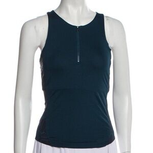 Stella McCartney for Adidas Blue Zip-Front Performance Tank (XS)
